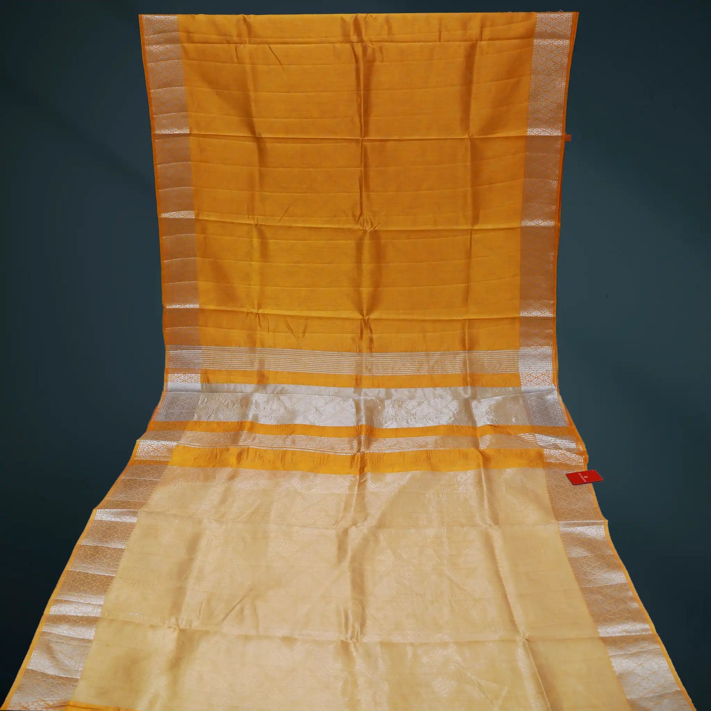 Yellow and Silver Color Fancy Saree