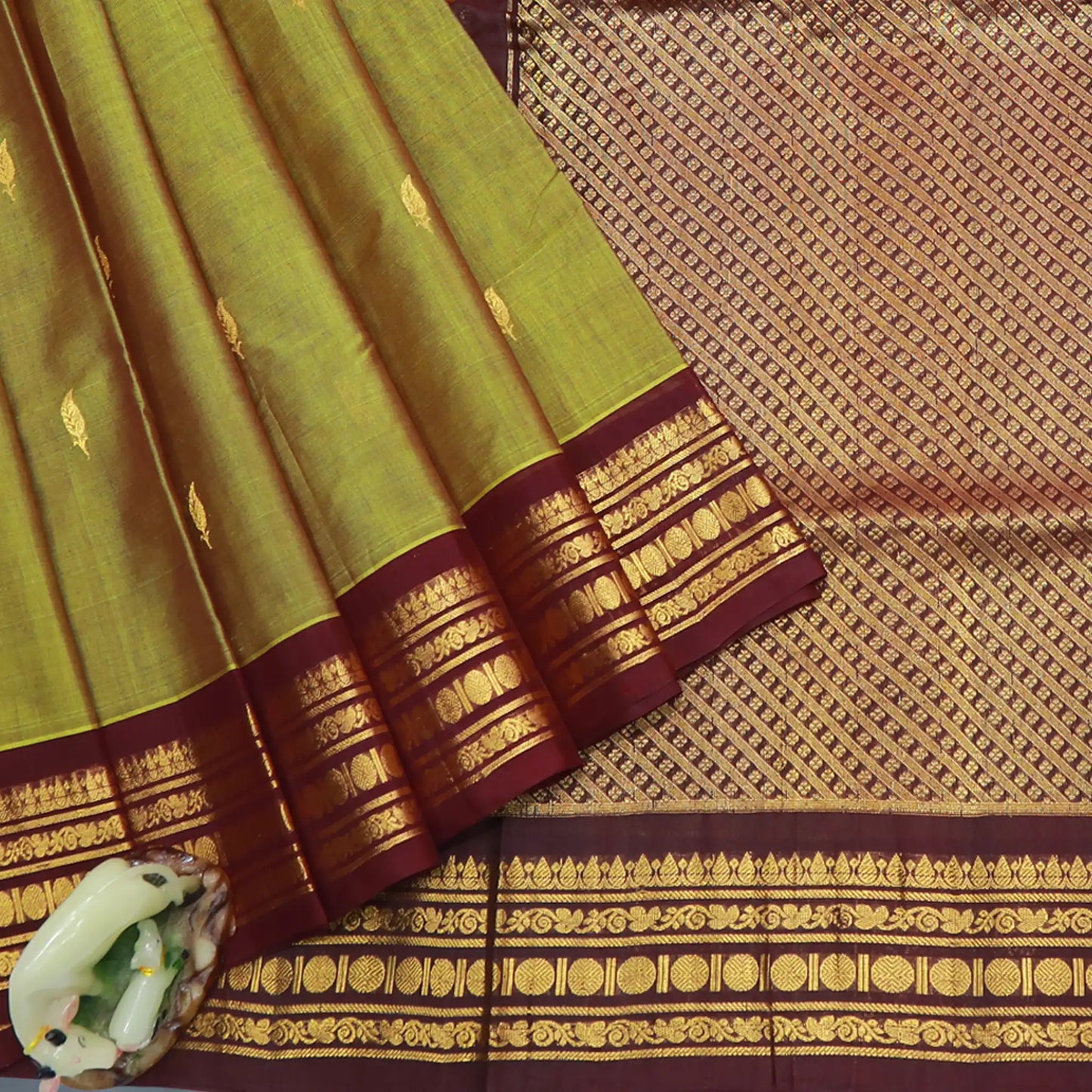 Dark Burgundy Color Gadwal Saree | Gadwal3