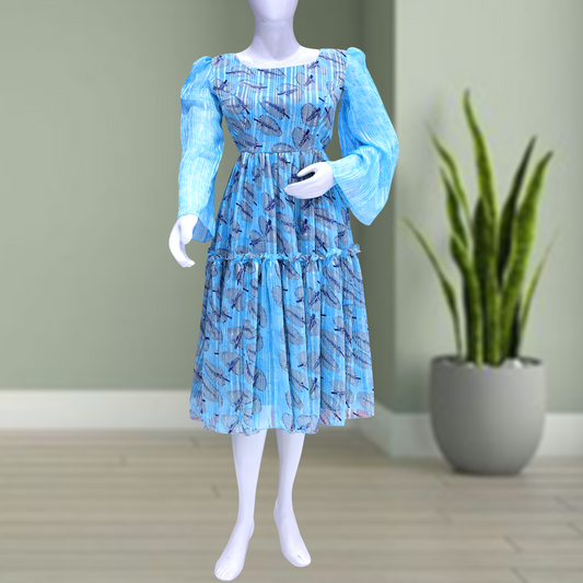 The Flared Sleeve Gown – Graceful, Flowing, and Feminine