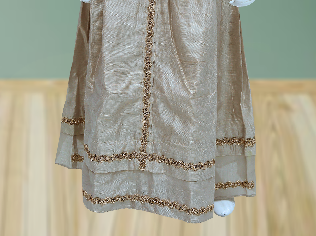 shimmering tissue silk gown