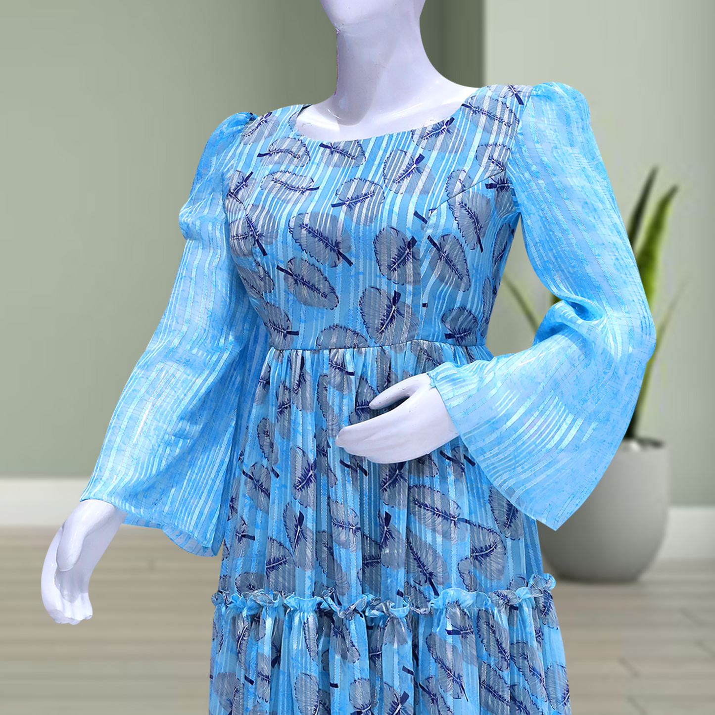 The Flared Sleeve Gown β Graceful, Flowing, and Feminine