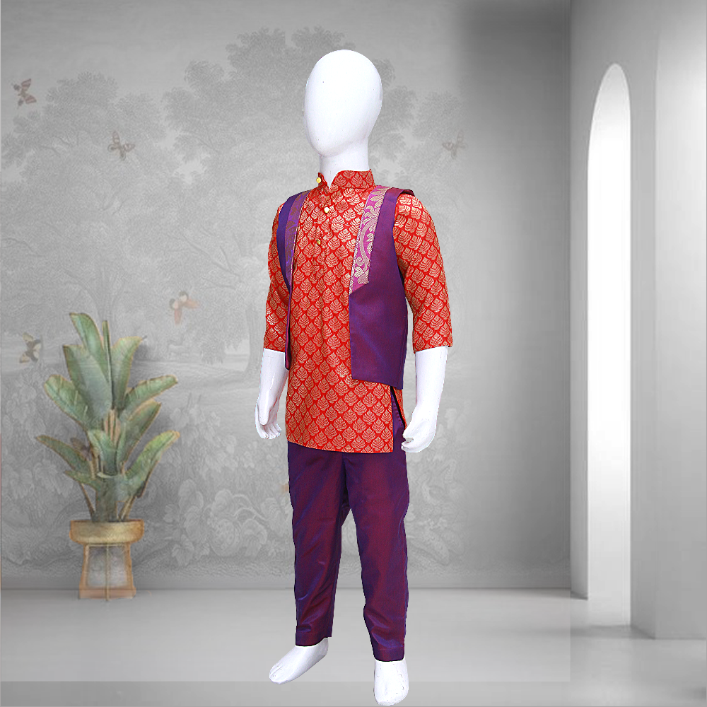 Indian Kurta Dhoti set with a waistcoat