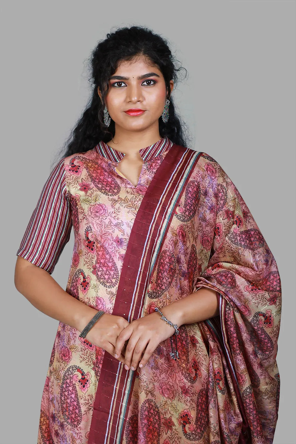 Multi Color Floral Printed 3 Piece Kurta Set | S3SD1069