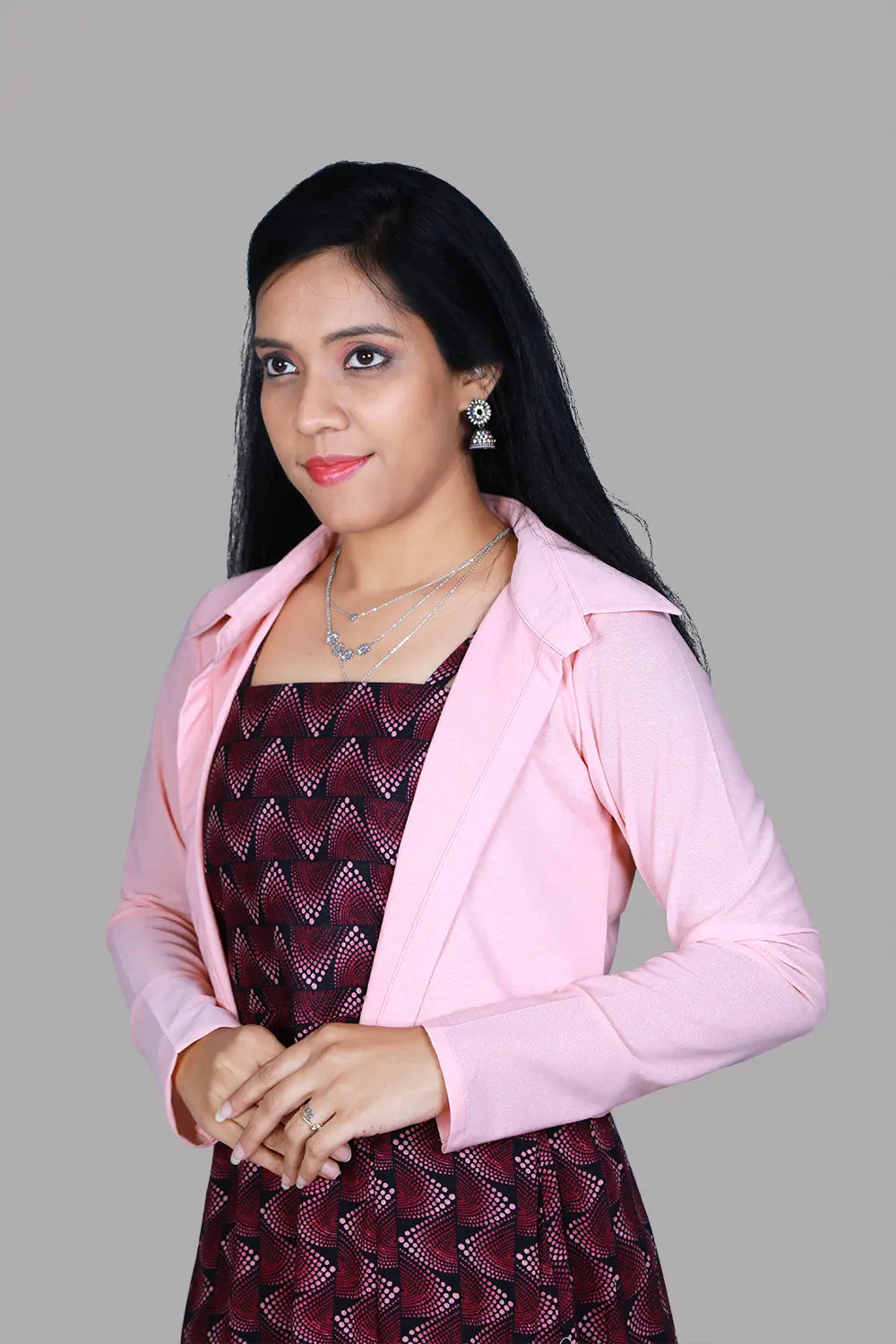 Women Solid Jacket | Pink Womens Jackets in Hyderabad