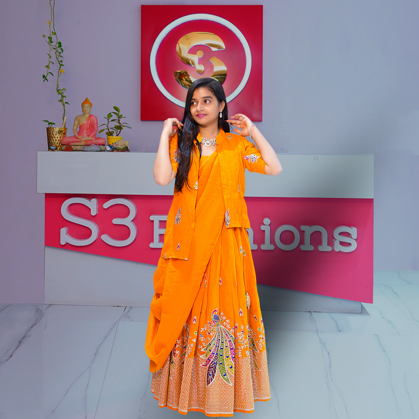 Embellished Lehenga Choli Set – Ethnic Elegance