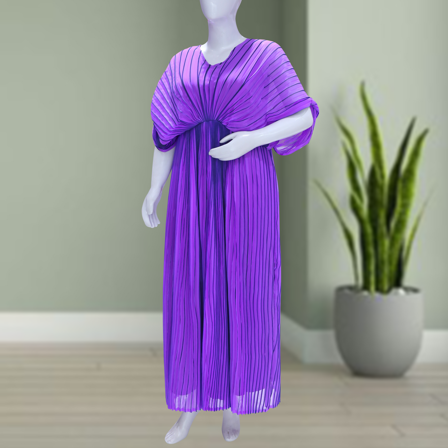 The Crushed Fabric Gown