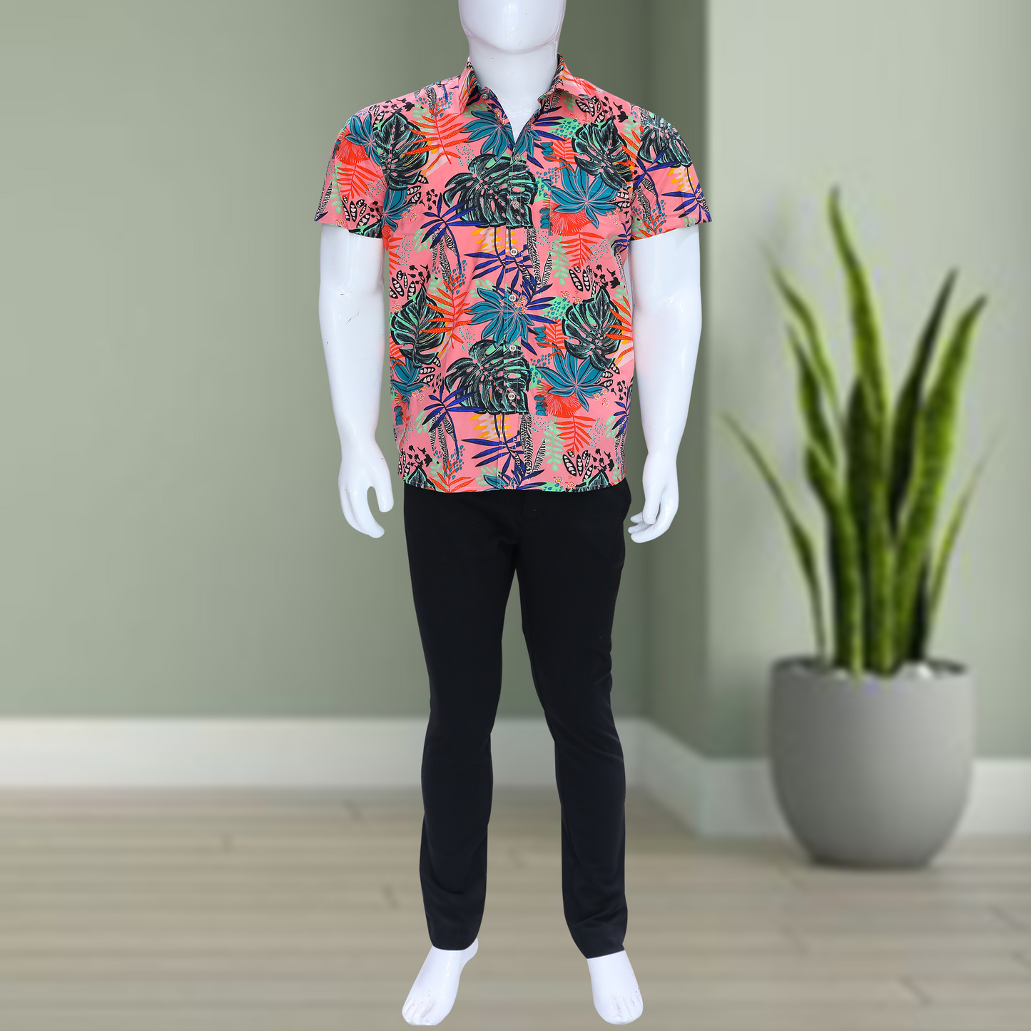 floral print casual shirt.
