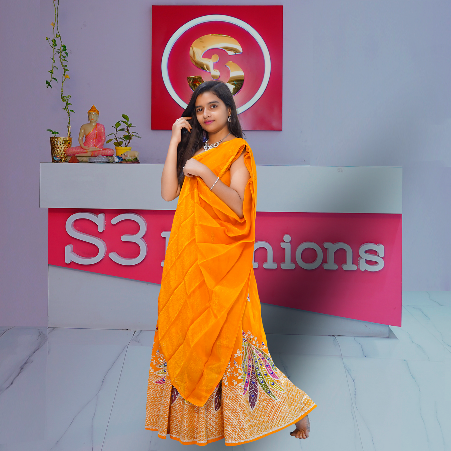Embellished Lehenga Choli Set – Ethnic Elegance