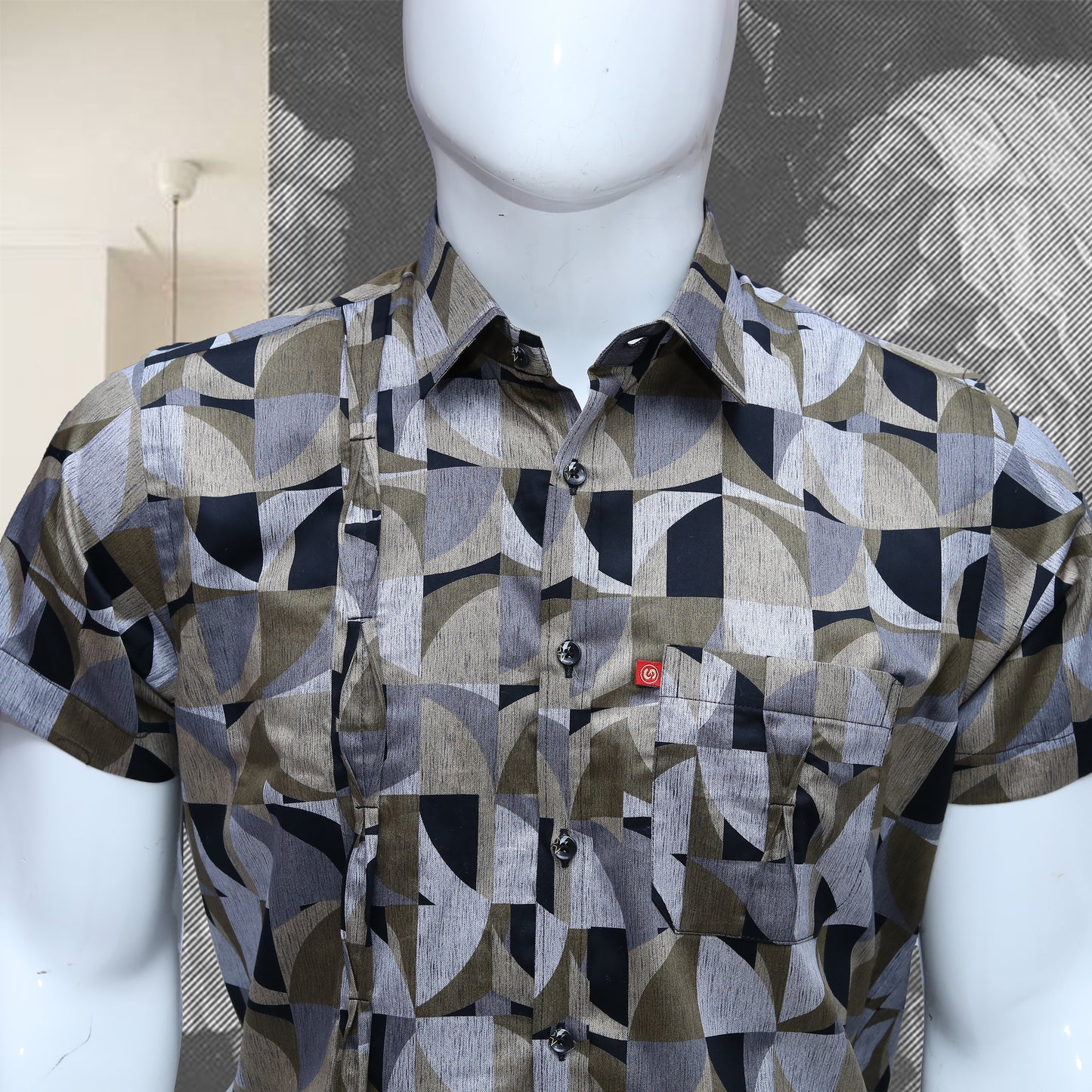 Men's Printed Slim Fit Shirt.