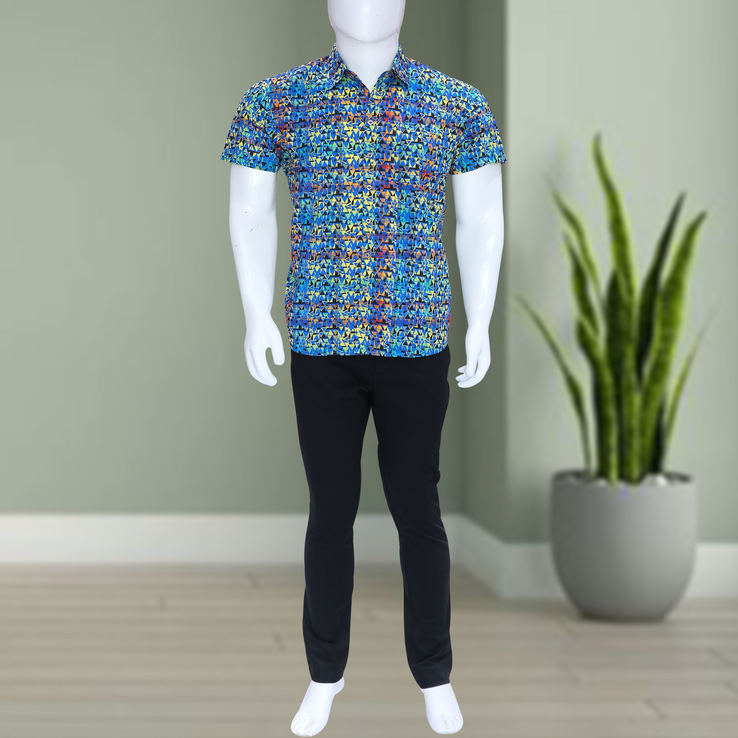 men's floral print casual shirt