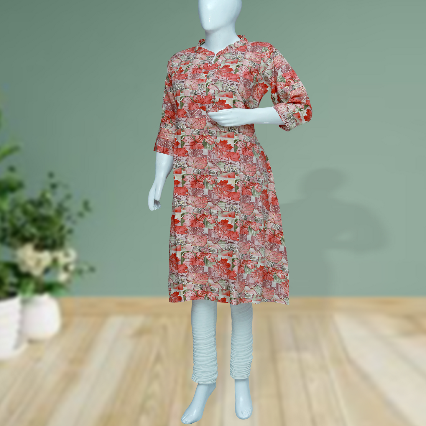 Soft Dusty Rose Kurti with Pajama Set