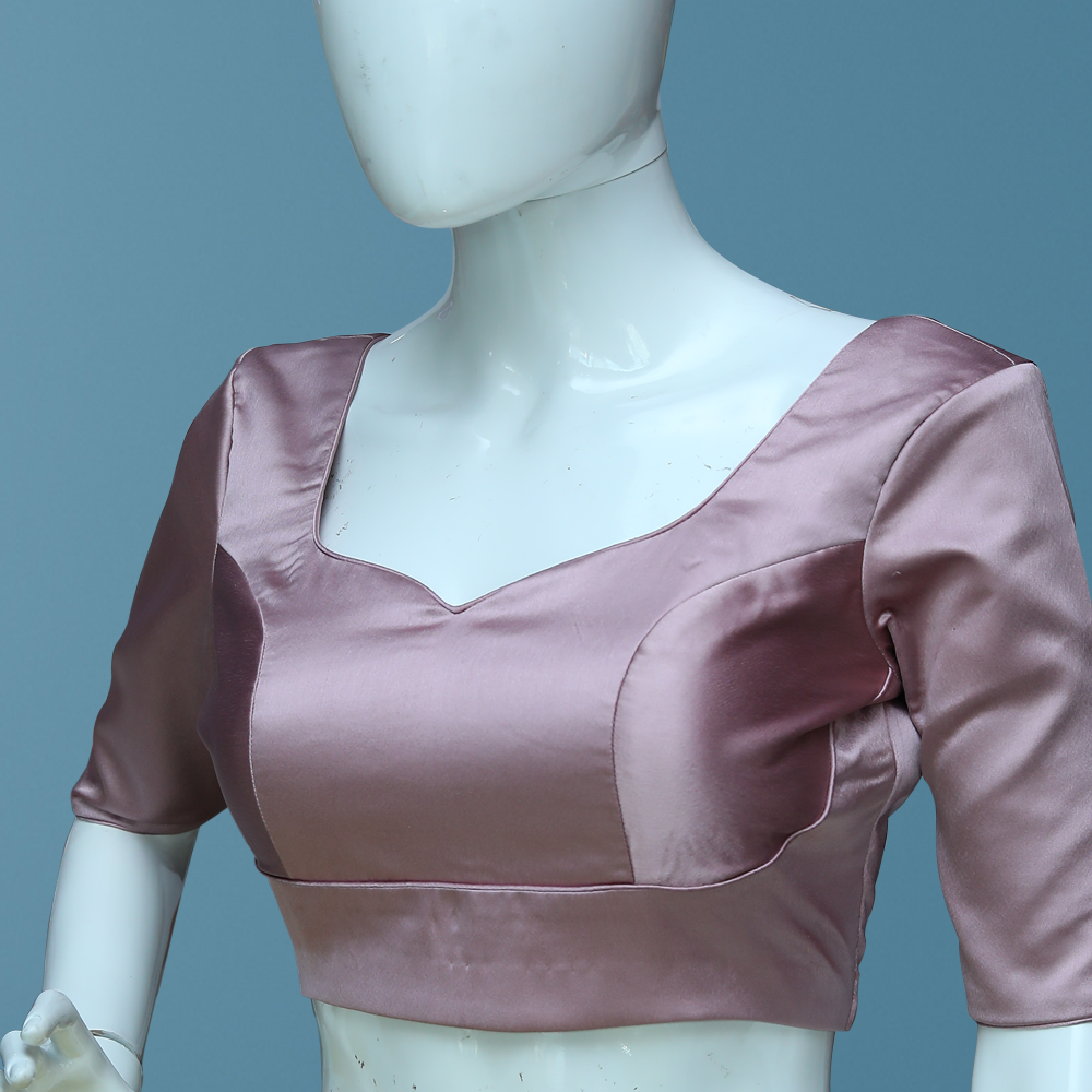 Sweetheart Neck Satin Blouse