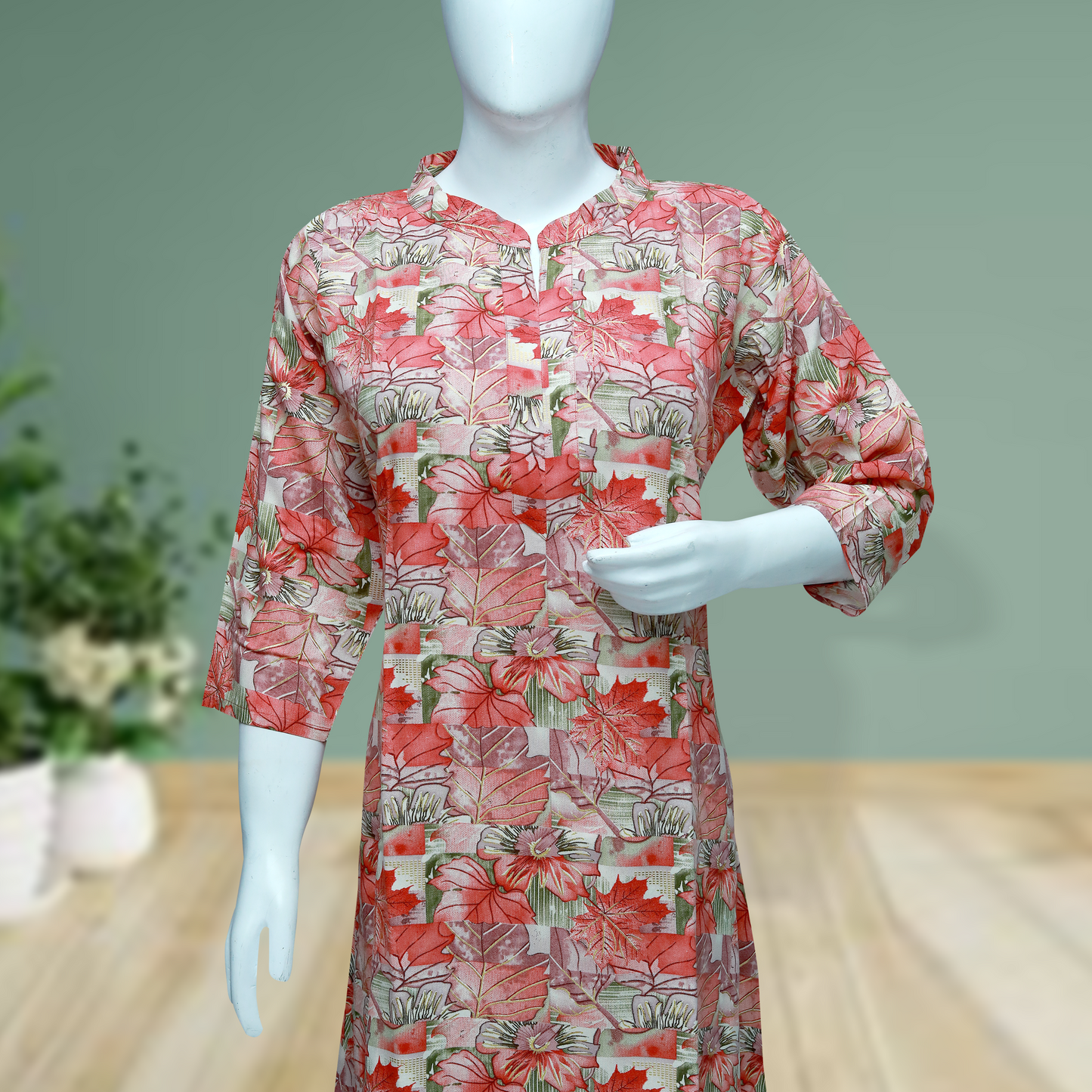 Soft Dusty Rose Kurti with Pajama Set