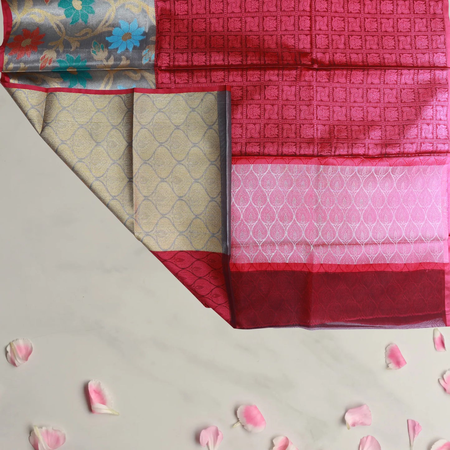 Elegant Purple & Silver Fancy Saree β Shop Online