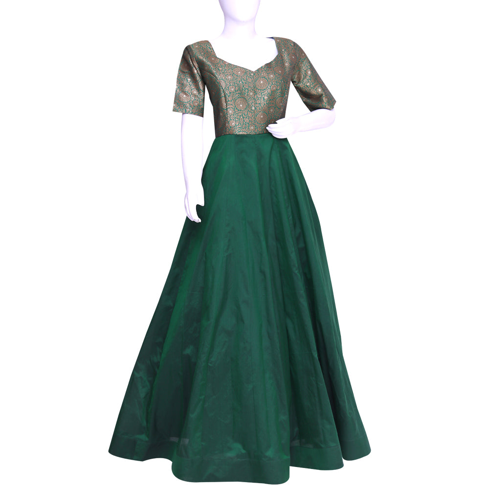 Green long gown
