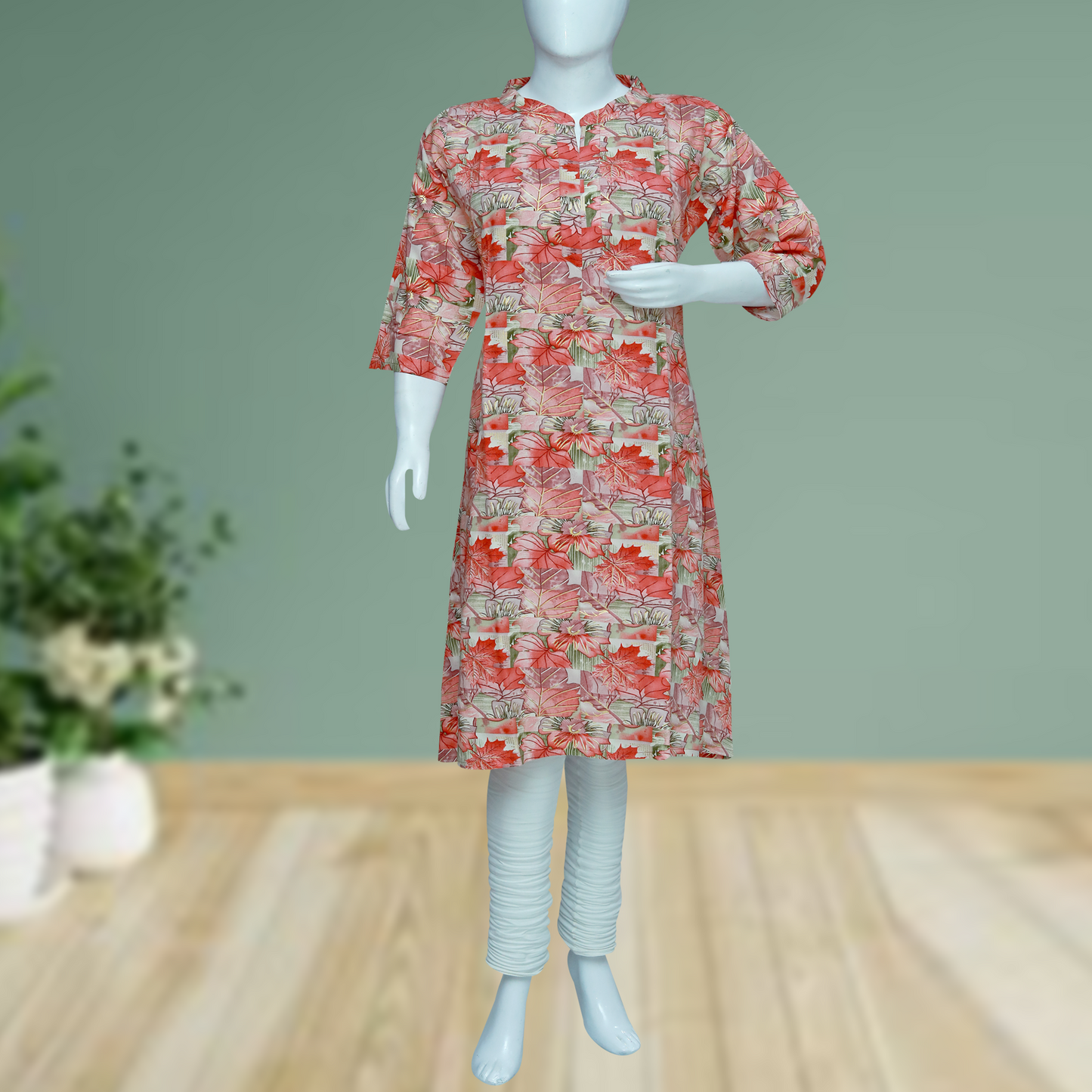 Soft Dusty Rose Kurti with Pajama Set