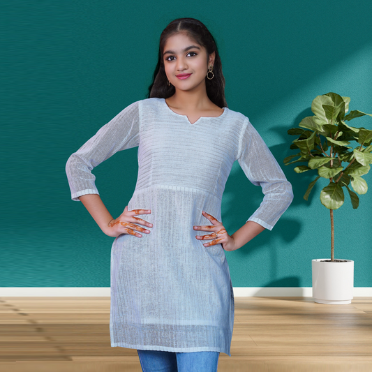 Solid White Cotton Straight Top – Everyday Comfort & Style | S3 Fashions