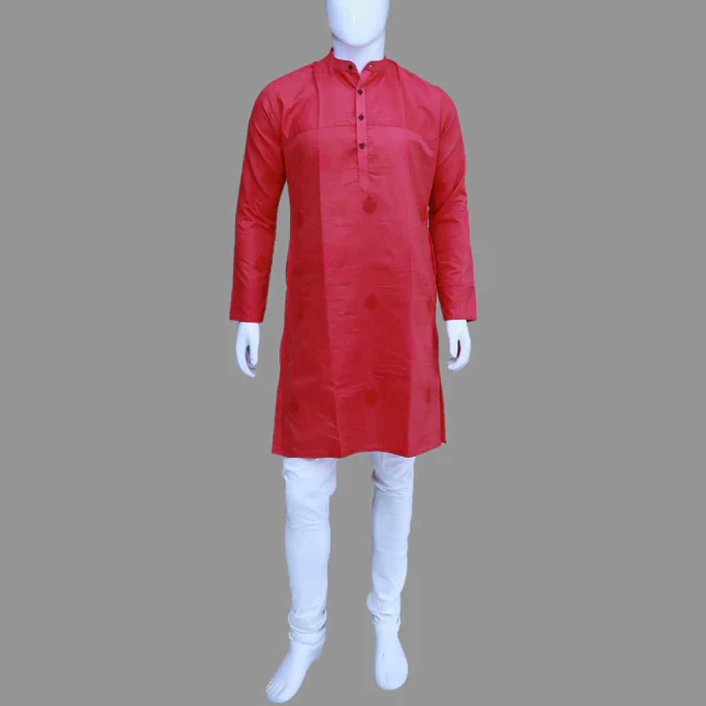 Men's Pink Plain Kurta | S3MK