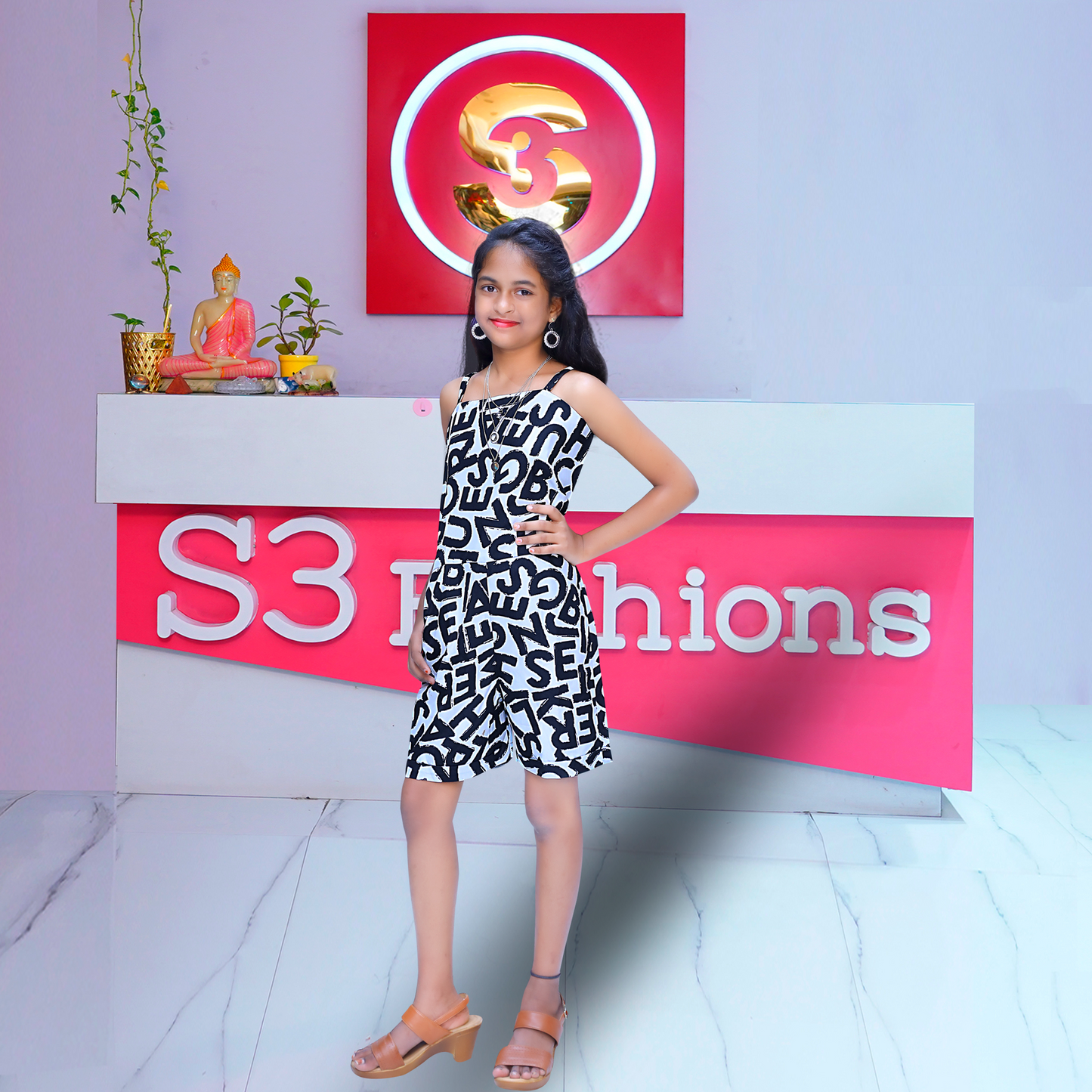 Kids Girls Short Jumpsuit