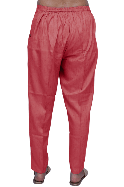 Regular Fit Women Pink Rayon Lurex Print Trousers | S3LPP779