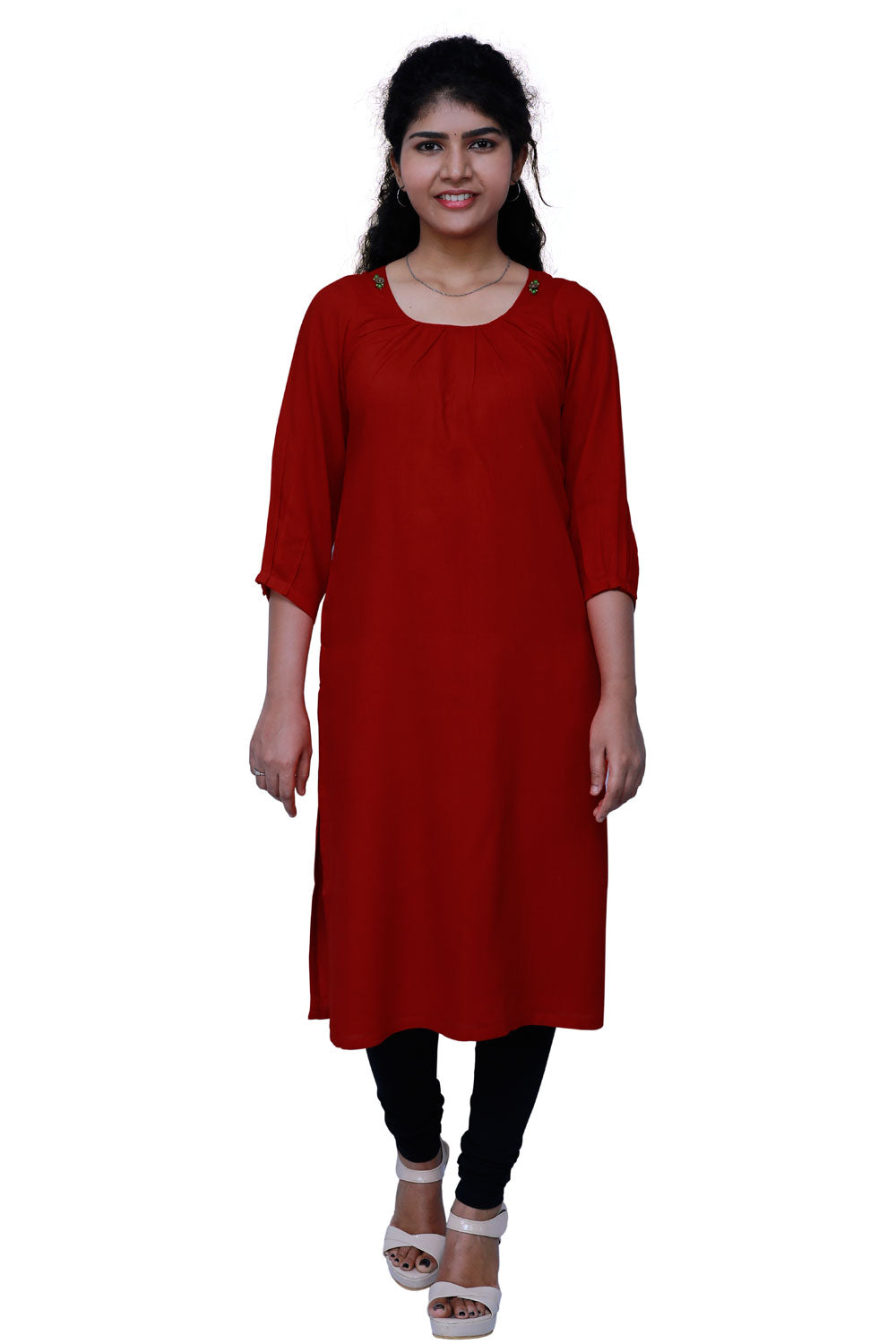 Solid Plain Straight Kurtas for Women β Elegant & Minimal | S3X189