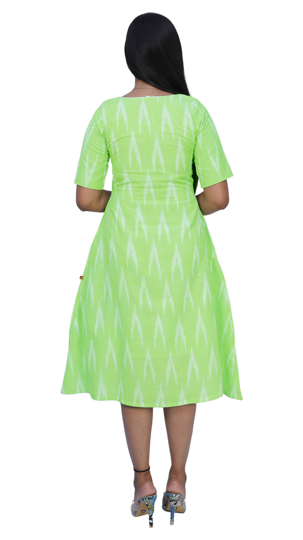 Women Ikkat Print A-Line Kurti | S3K594