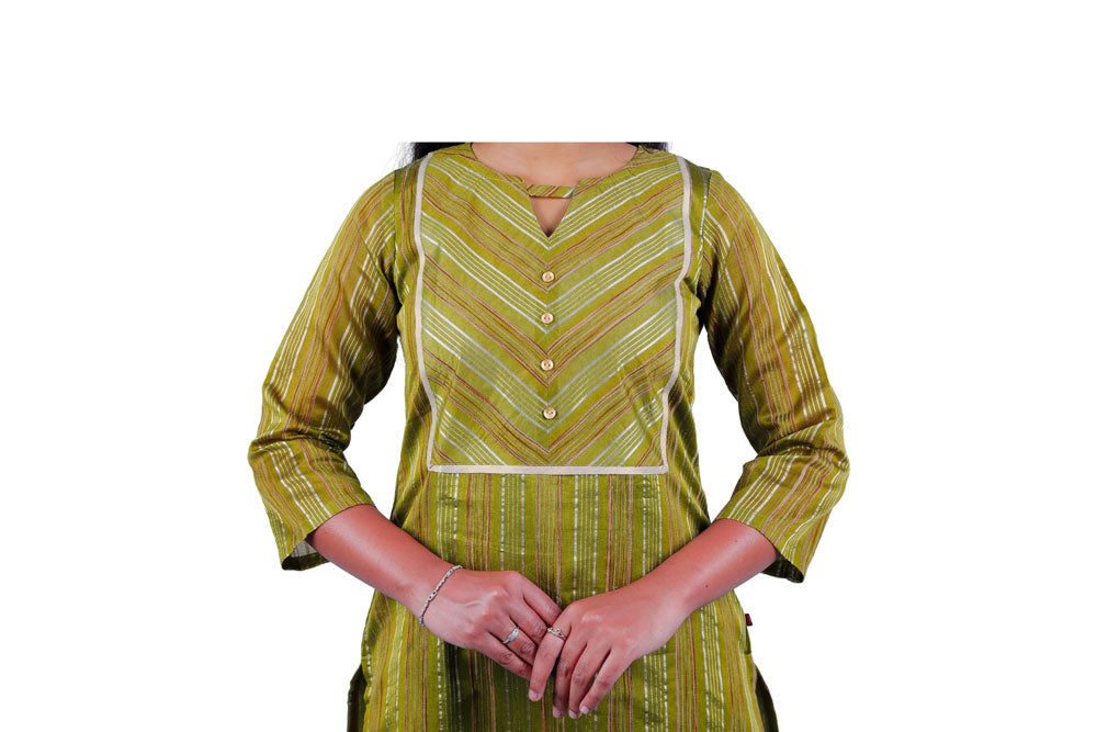Women Woven Design Straight Kurta | S3k331