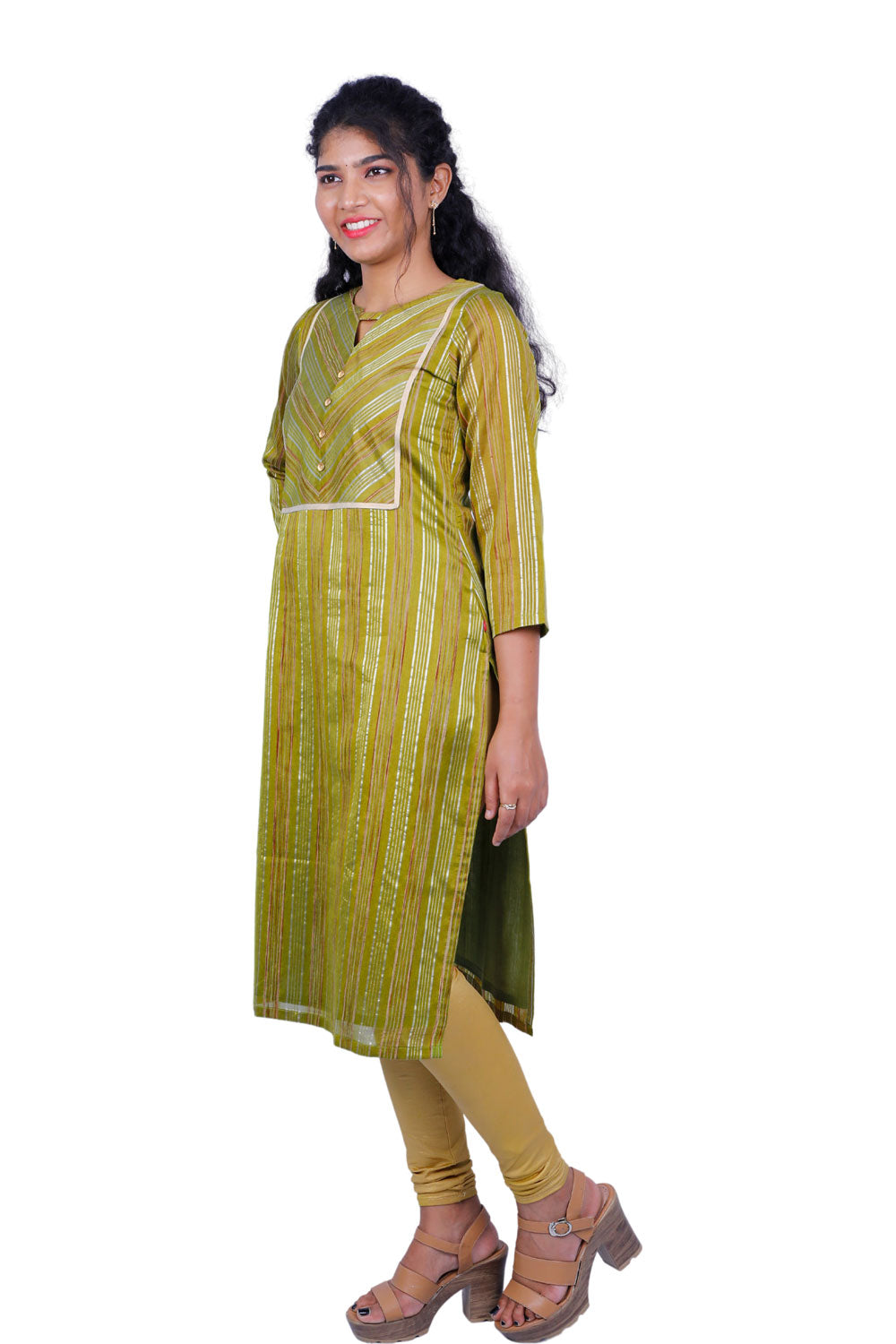 Women Woven Design Straight Kurta | S3k331