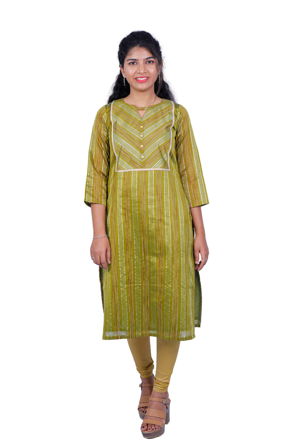 Women Woven Design Straight Kurta | S3k331