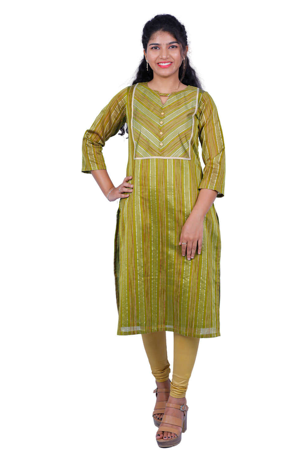 Women Woven Design Straight Kurta | S3k331