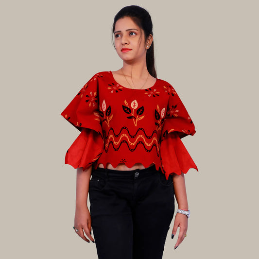 Red short kaftaan | S3SK438