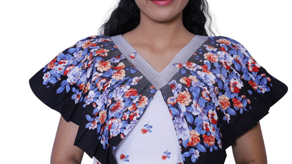 White Floral Print Maxi | S3G664