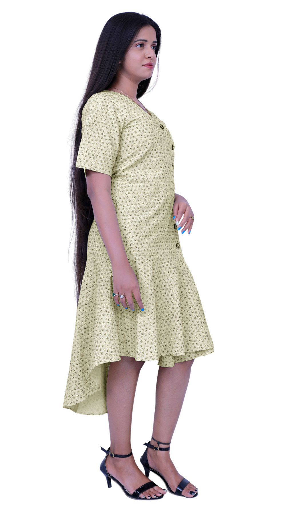 Women Floral Print High Low Kurta | S3W126