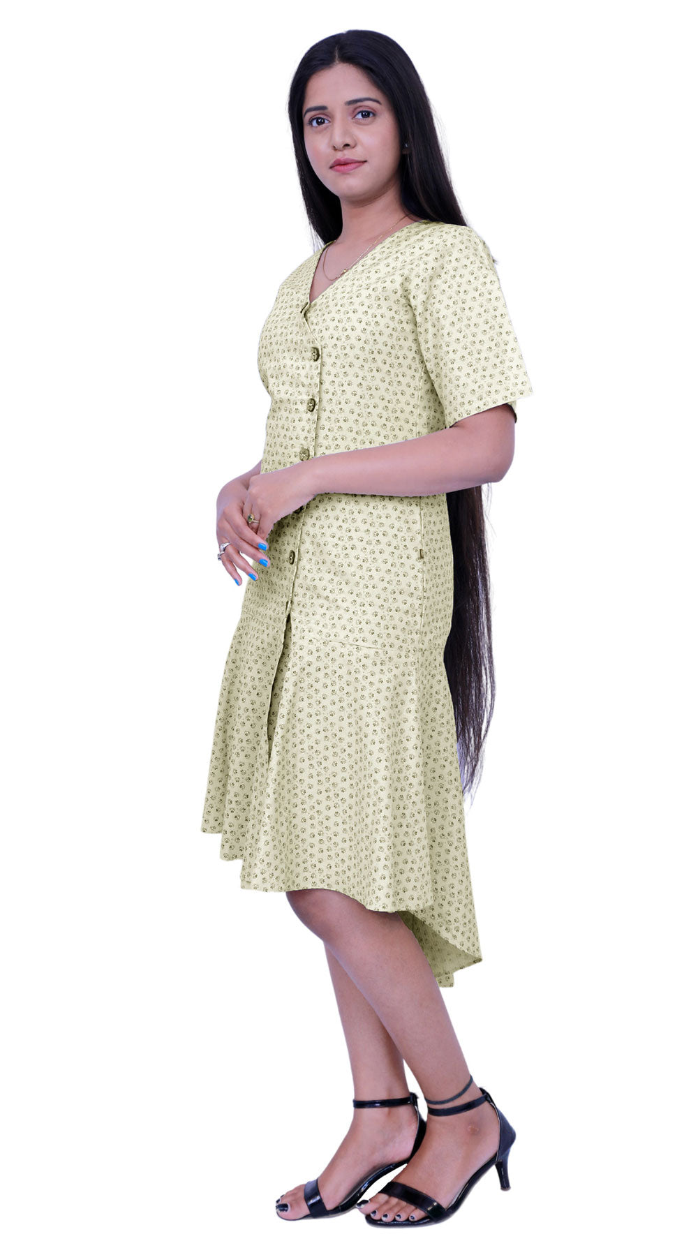 Women Floral Print High Low Kurta | S3W126