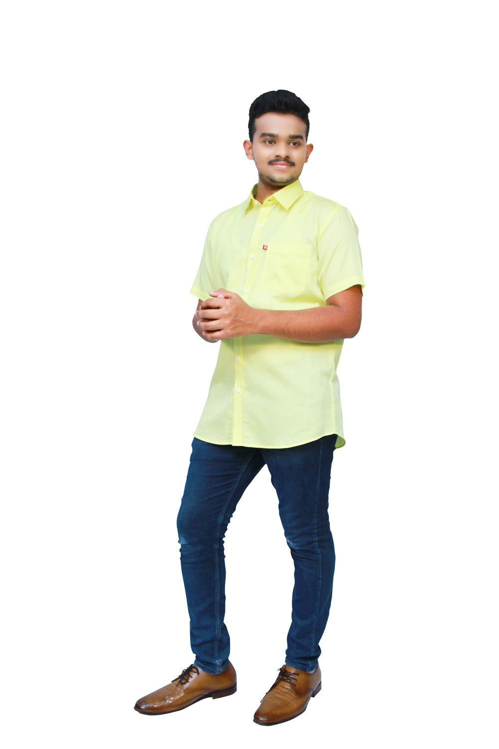 Solid Yellow Men’s Shirt | S3S723
