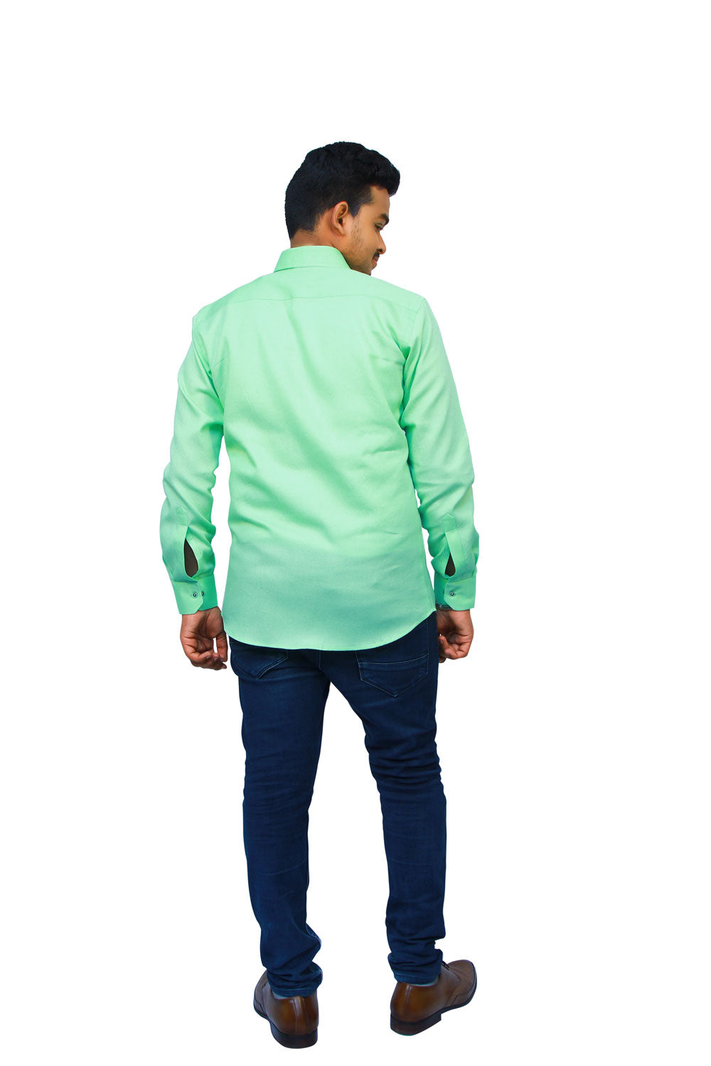 Green Textured Men’s Shirt | S3S724