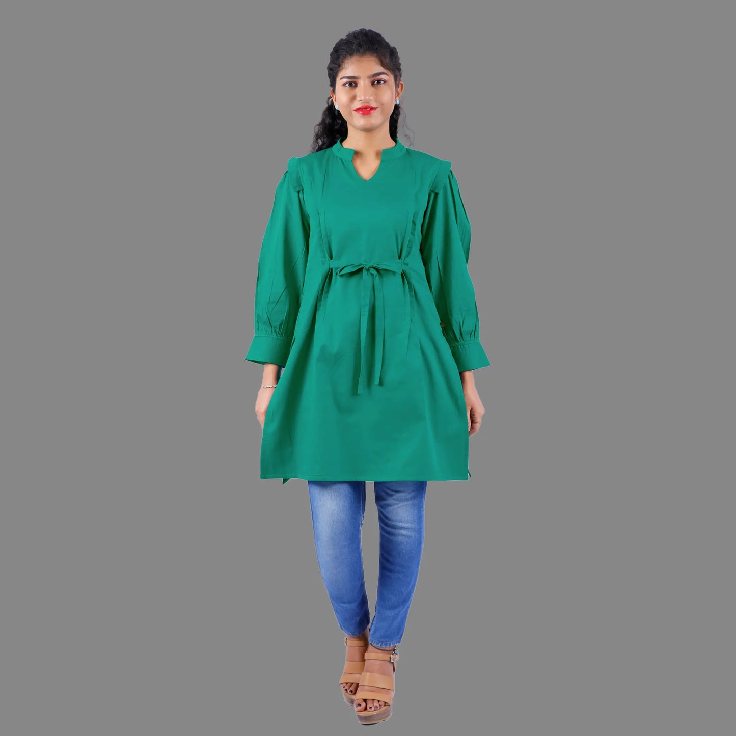 Women Green Dress | S3K061