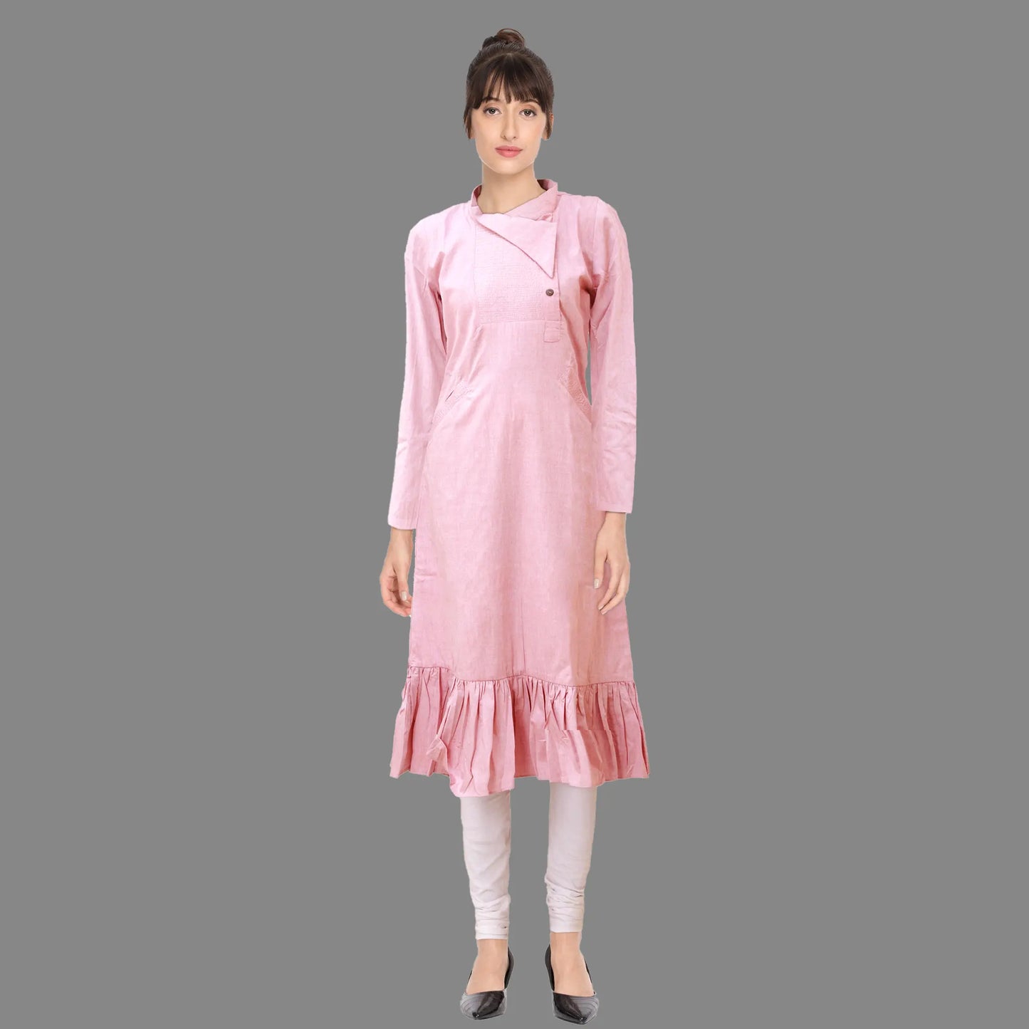 Pastel Pink Cotton Dress | S3W048