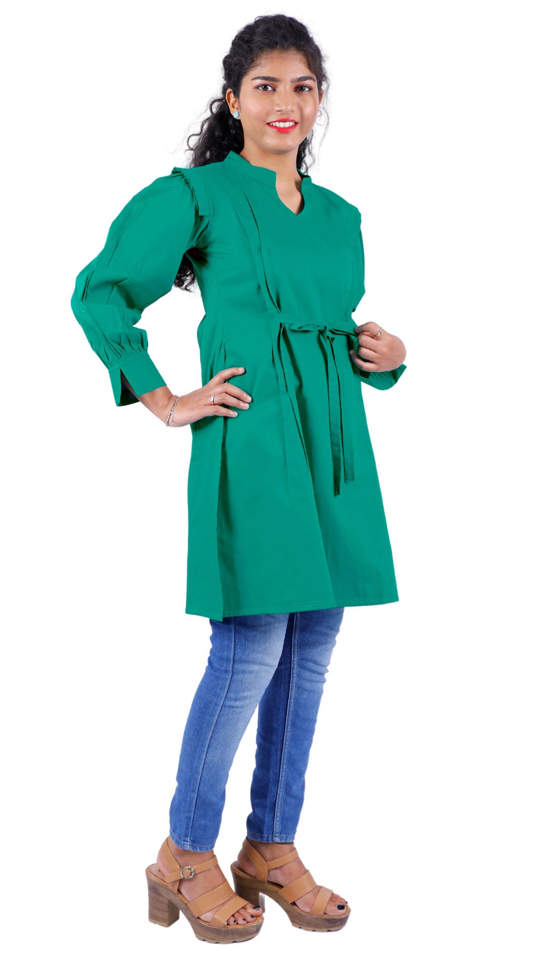 Women Green Dress | S3K061