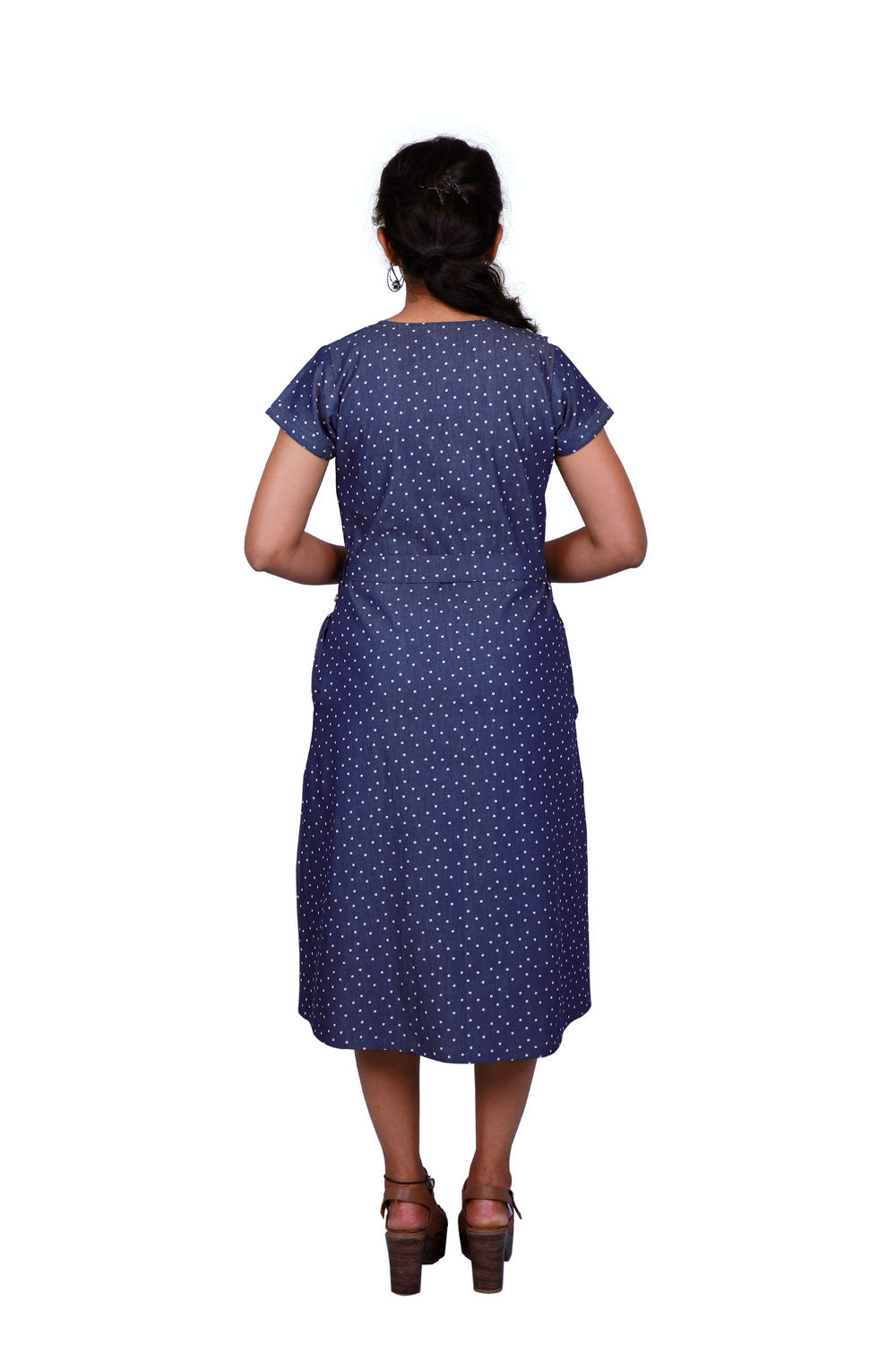 Women A-line Blue Dress | S3D429