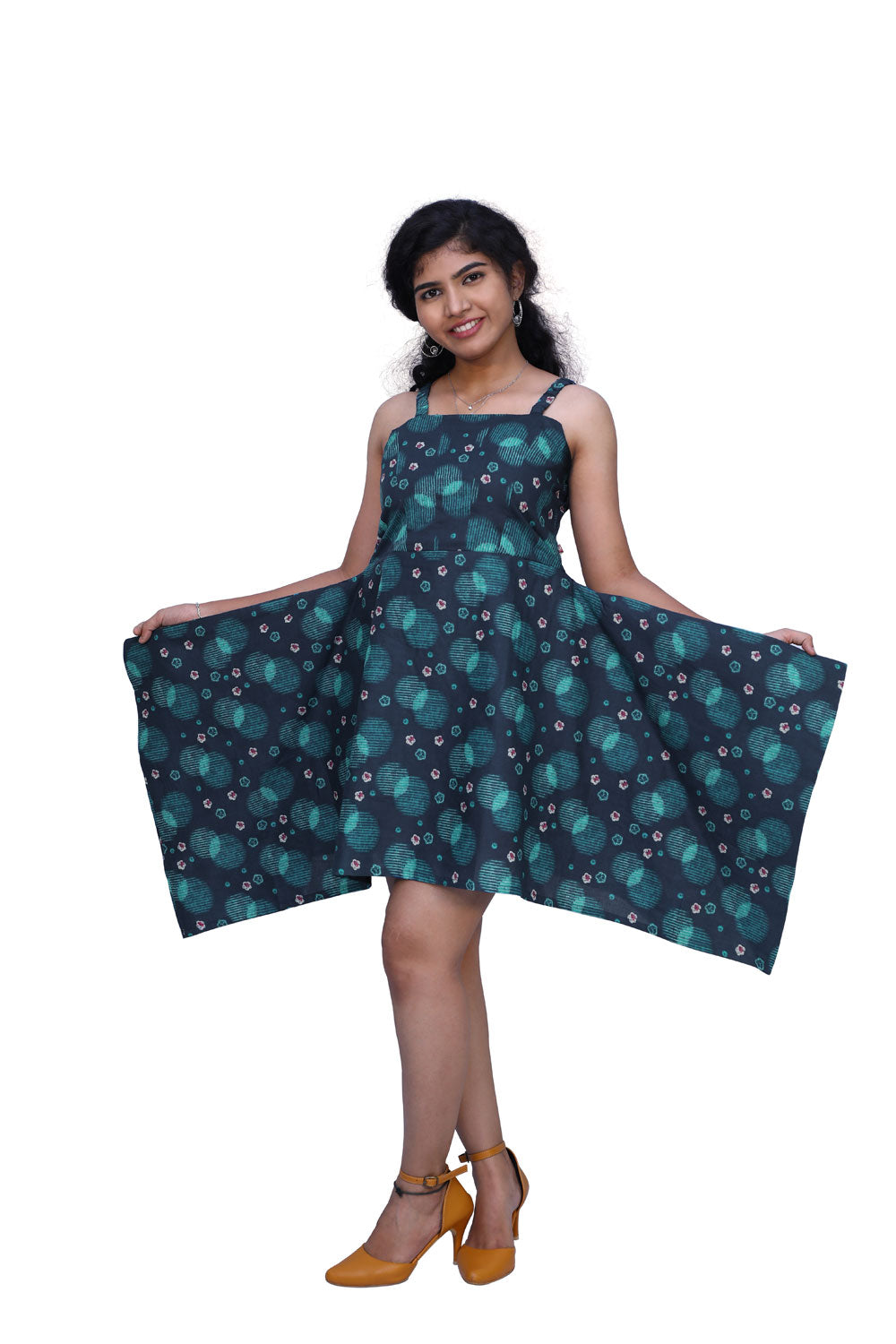 Women Asymmetric Blue Dress