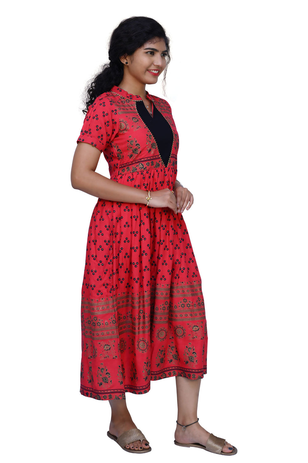 Women Floral Print Anarkali Kurta