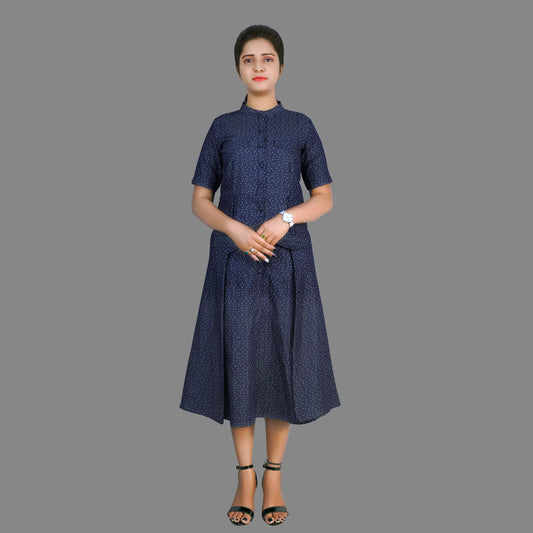 Denim maxi gown | S3W373