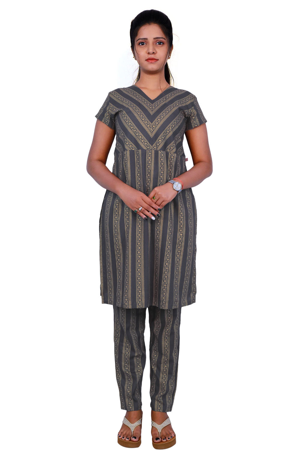 Women Printed Straight Kurta set | S3X187