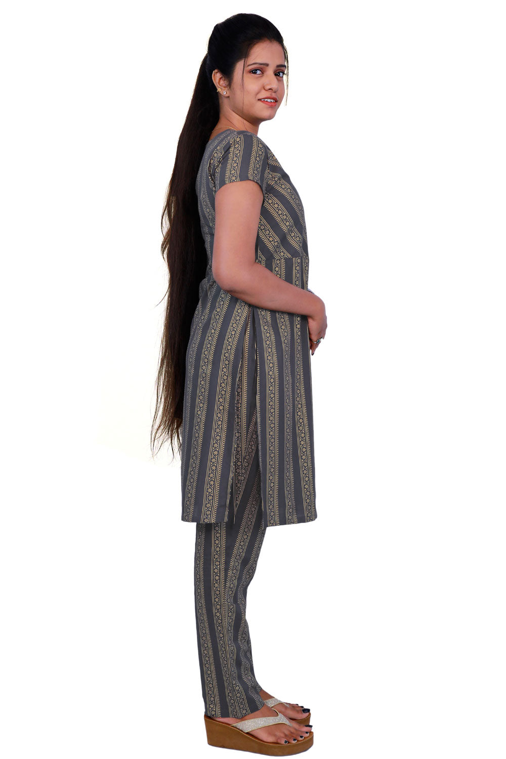 Women Printed Straight Kurta set | S3X187
