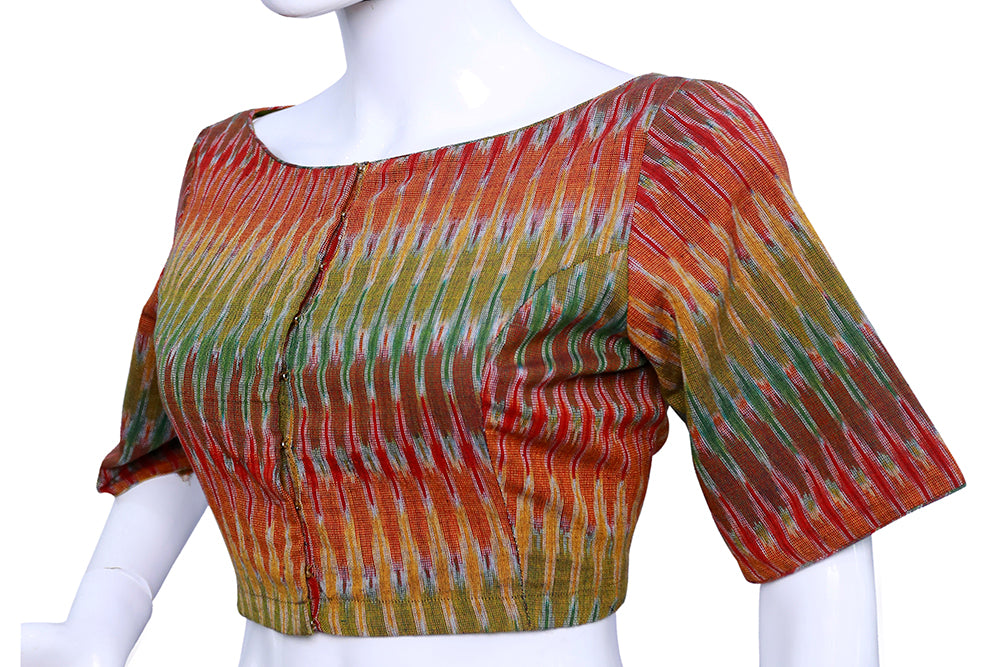 Multicolored Boat Neck Blouse – Bold, Stylish & Versatile | S3 Fashions | S3B16