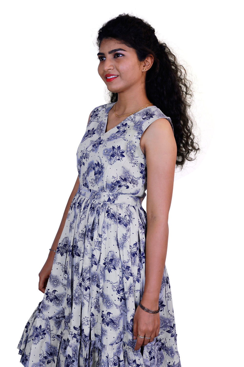 Women Maxi Grey Dress | S3W116