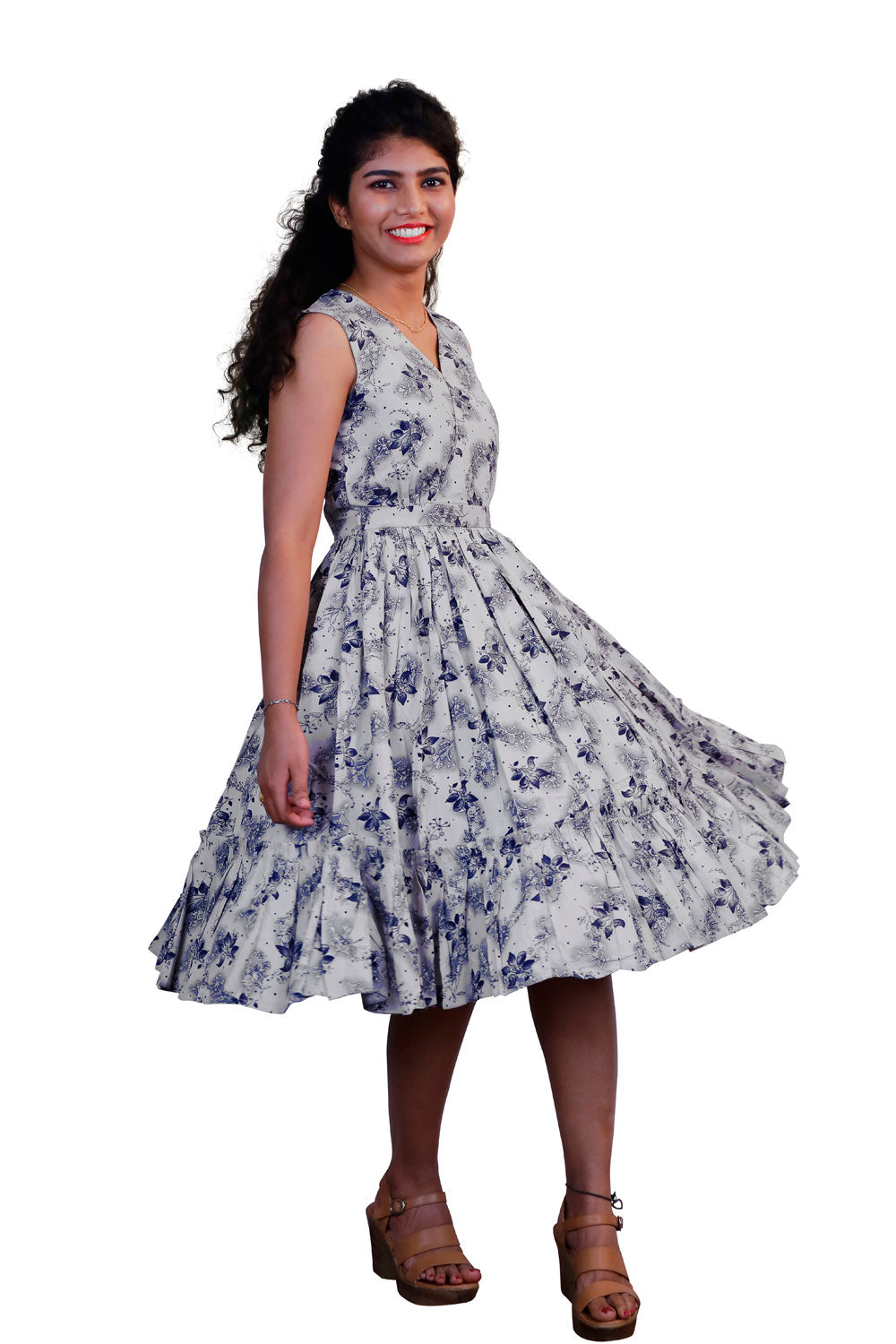 Women Maxi Grey Dress | S3W116