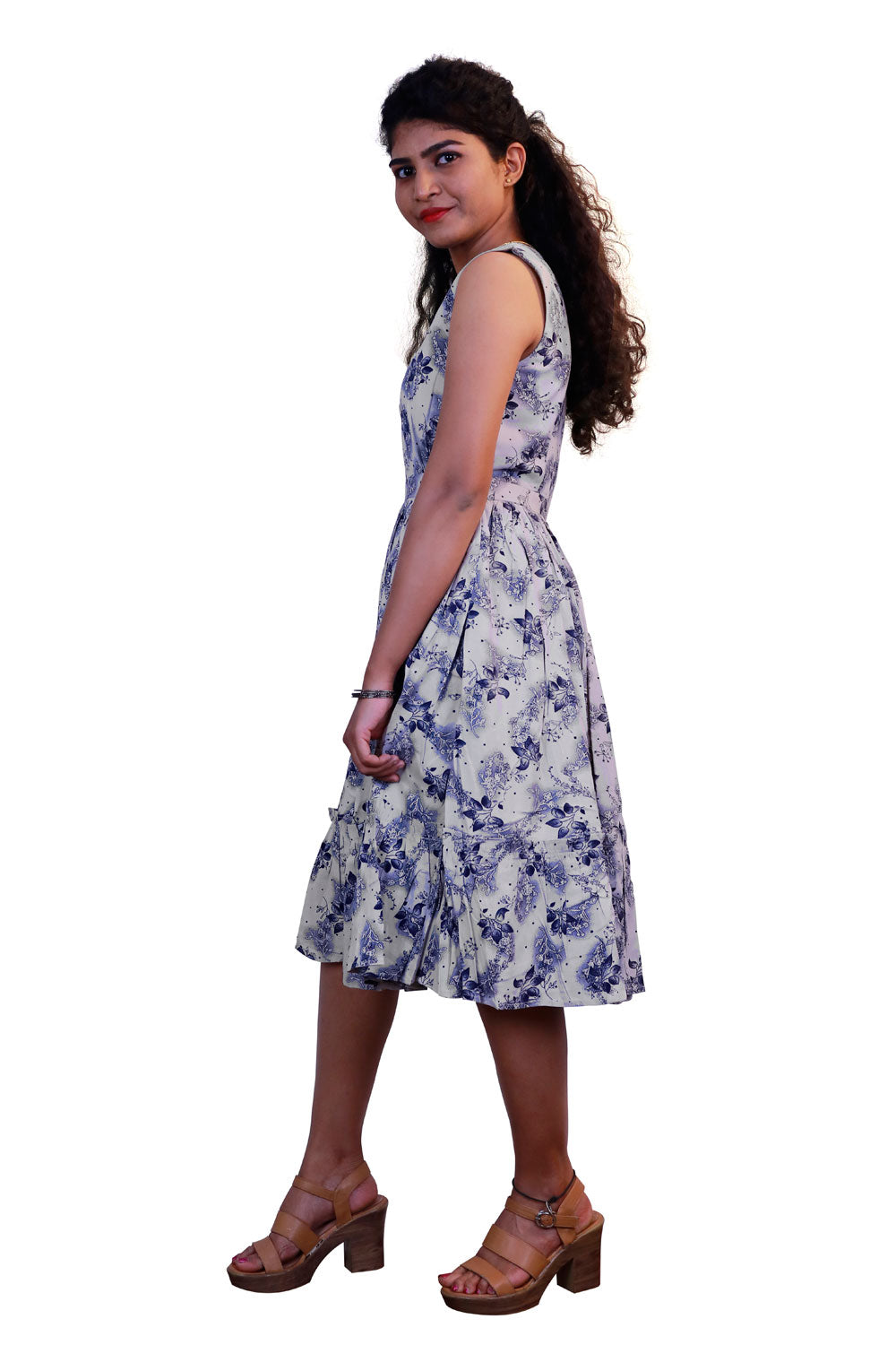 Women Maxi Grey Dress | S3W116