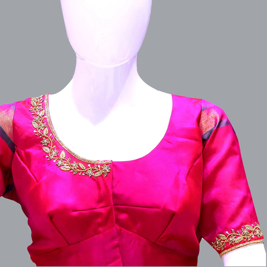 Pink Maggam Work Blouse | S3MB1